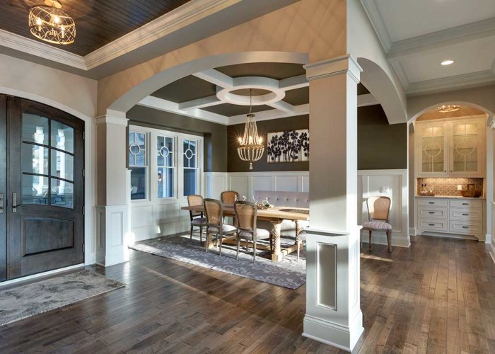 Front entry overlooking dining room