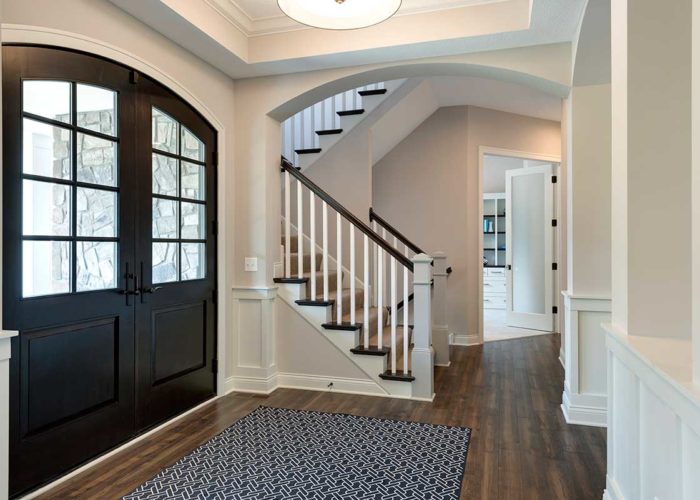 Front entry of home and stairway