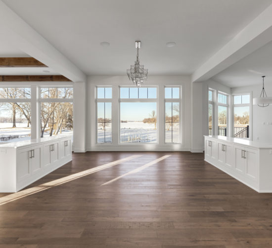dinning room view with built-ins