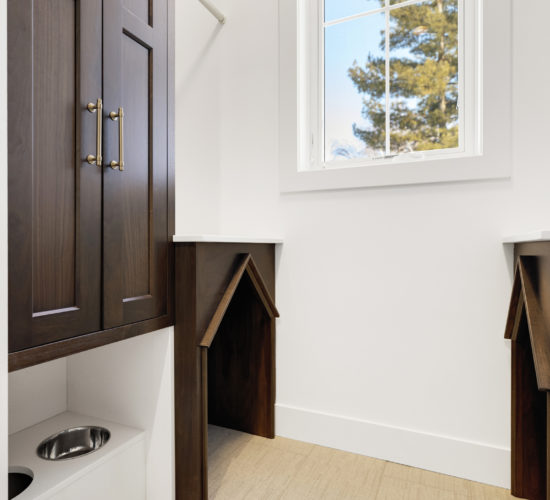 Mudroom with dog houses
