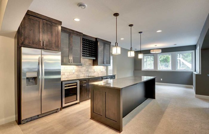 Rustic kitchen with large island