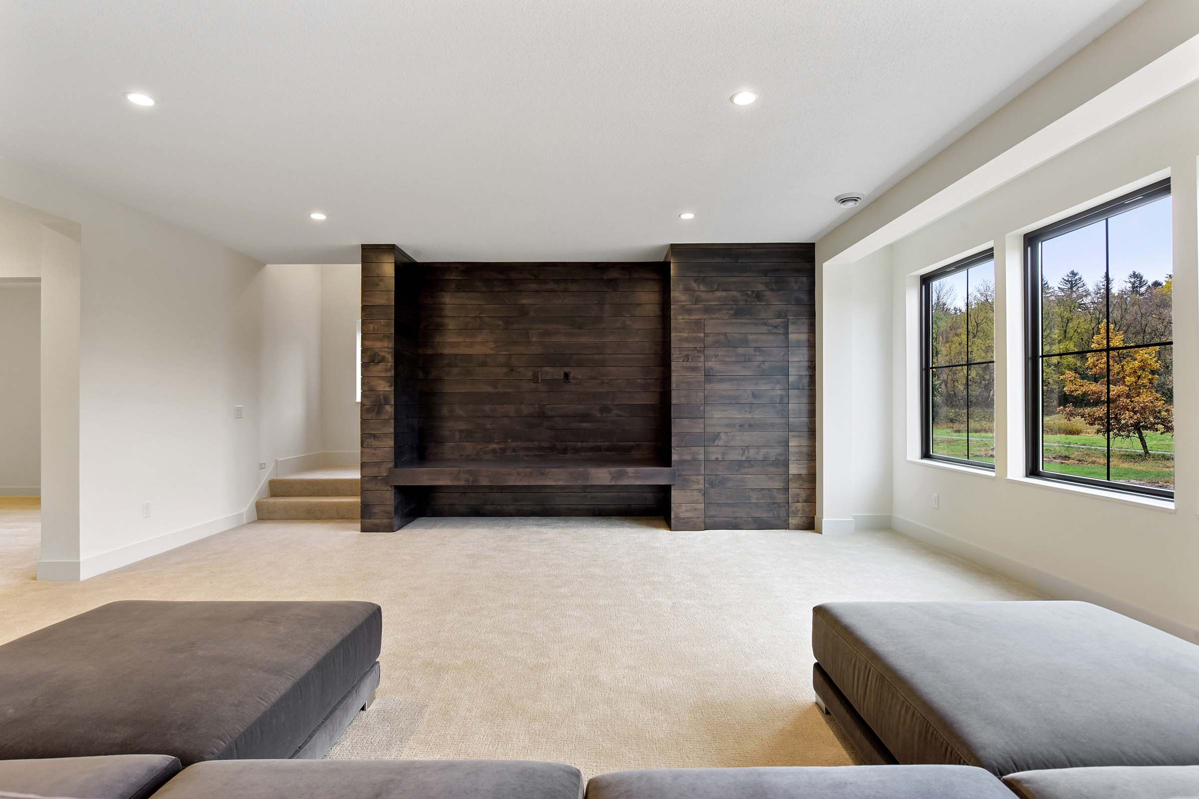 Shorewood Contemporary built ins and bench