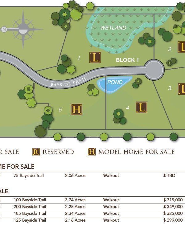 Site map for Bayside Meadows
