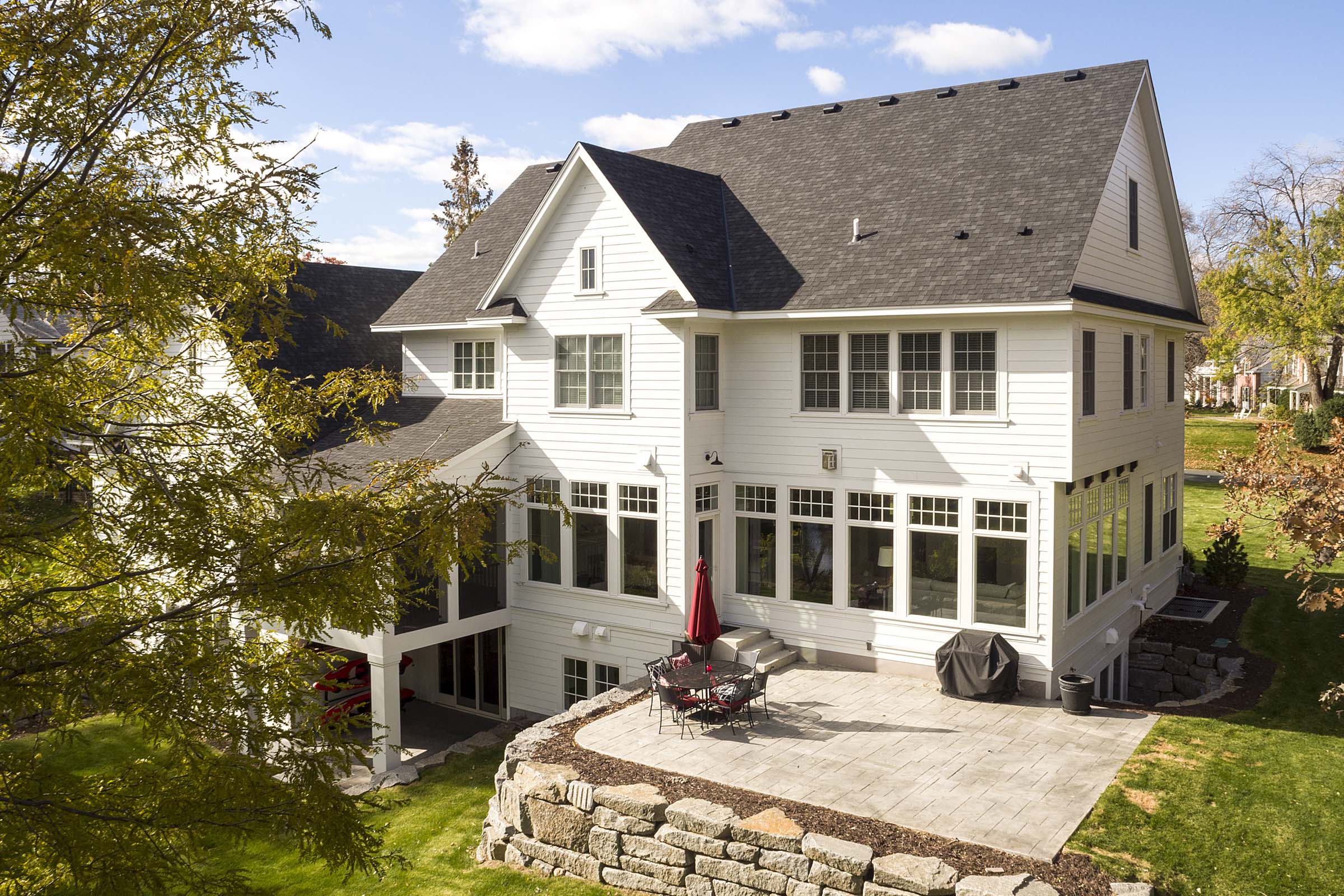 Colonial On The Creek Rear Exterior with walkout lower level