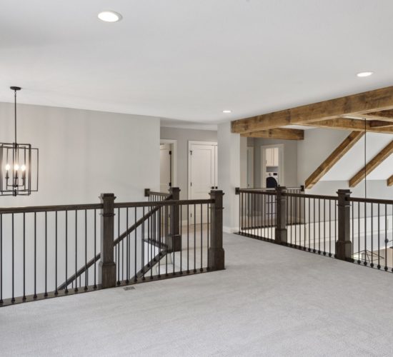 upstairs loft overlooks kitchen